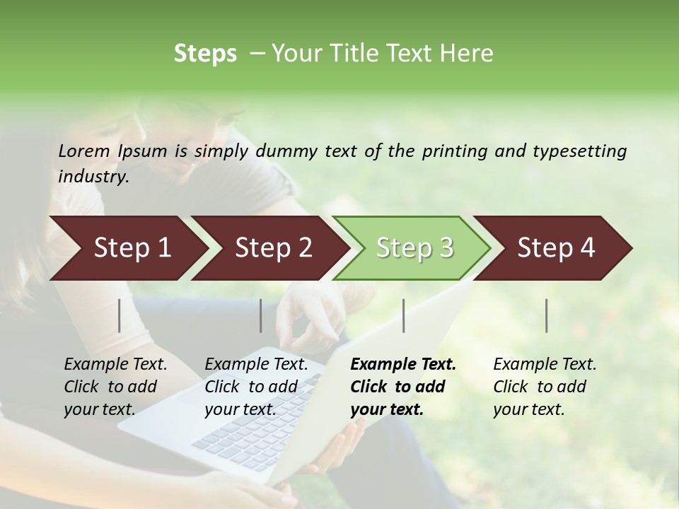 Caucasian Young Outdoors PowerPoint Template