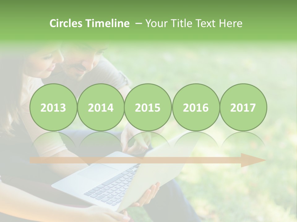 Caucasian Young Outdoors PowerPoint Template