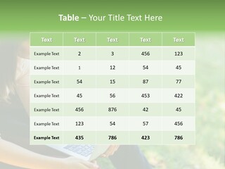 Caucasian Young Outdoors PowerPoint Template