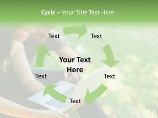 Caucasian Young Outdoors PowerPoint Template