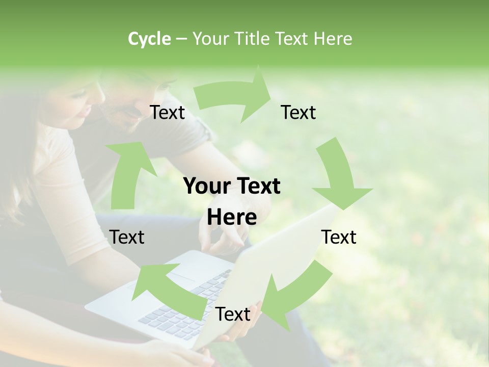 Caucasian Young Outdoors PowerPoint Template