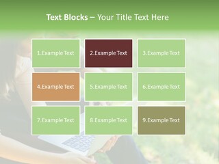 Caucasian Young Outdoors PowerPoint Template
