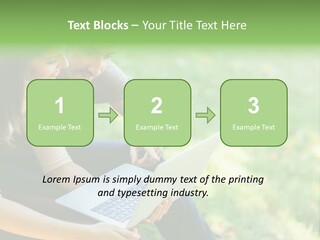 Caucasian Young Outdoors PowerPoint Template