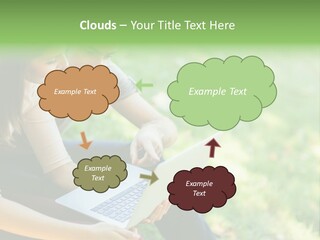 Caucasian Young Outdoors PowerPoint Template