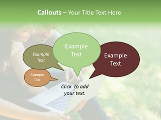 Caucasian Young Outdoors PowerPoint Template