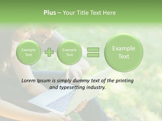 Caucasian Young Outdoors PowerPoint Template