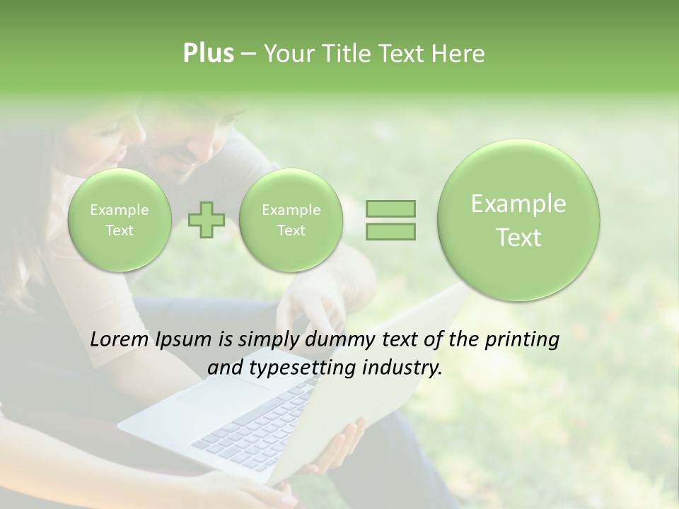 Caucasian Young Outdoors PowerPoint Template