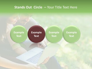 Caucasian Young Outdoors PowerPoint Template