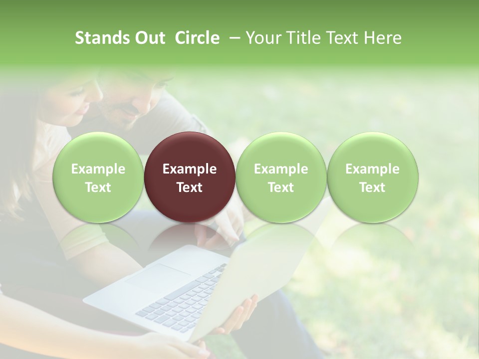 Caucasian Young Outdoors PowerPoint Template