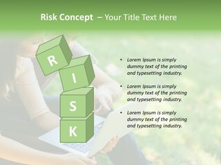 Caucasian Young Outdoors PowerPoint Template