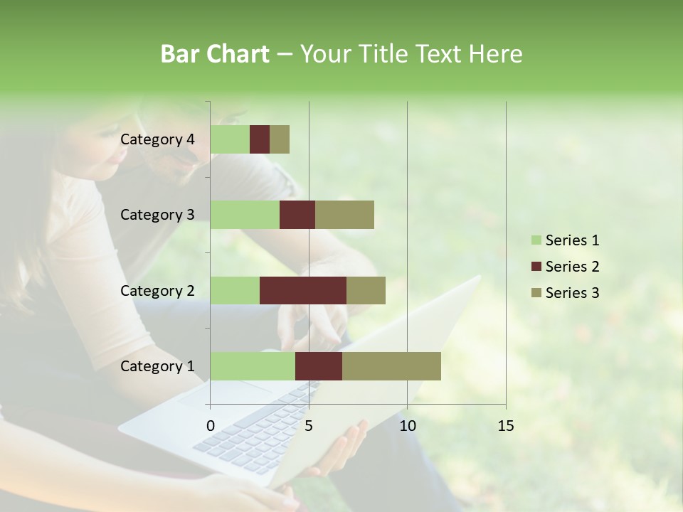 Caucasian Young Outdoors PowerPoint Template