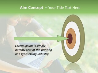 Caucasian Young Outdoors PowerPoint Template