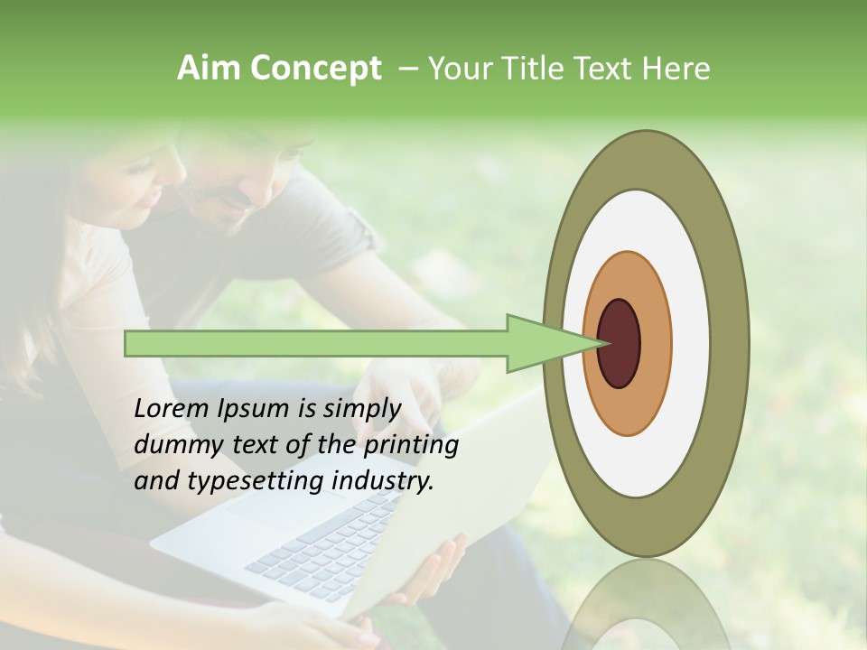 Caucasian Young Outdoors PowerPoint Template