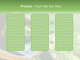 Caucasian Young Outdoors PowerPoint Template