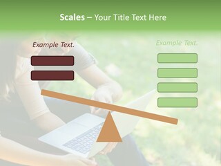 Caucasian Young Outdoors PowerPoint Template