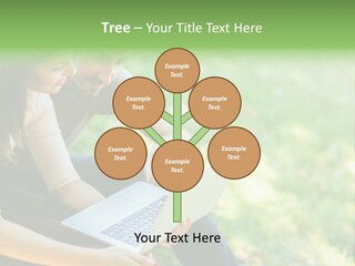 Caucasian Young Outdoors PowerPoint Template