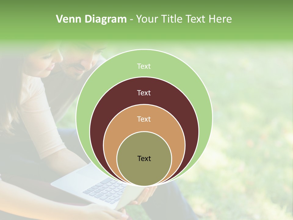 Caucasian Young Outdoors PowerPoint Template