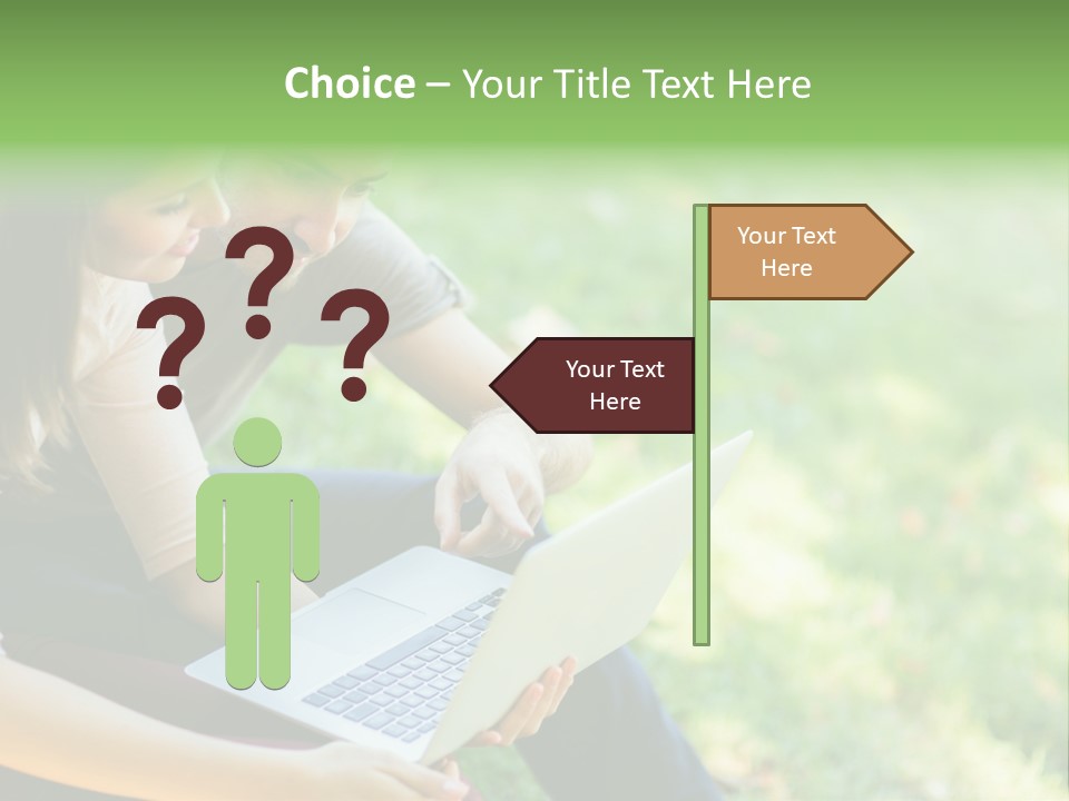 Caucasian Young Outdoors PowerPoint Template