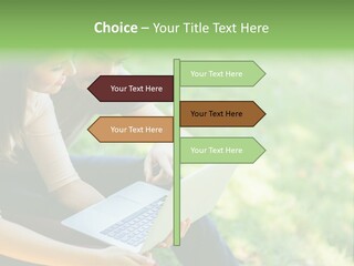 Caucasian Young Outdoors PowerPoint Template