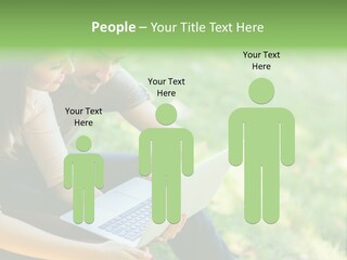 Caucasian Young Outdoors PowerPoint Template