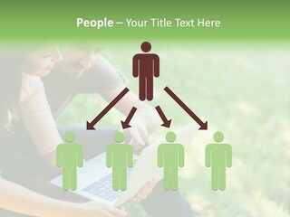 Caucasian Young Outdoors PowerPoint Template