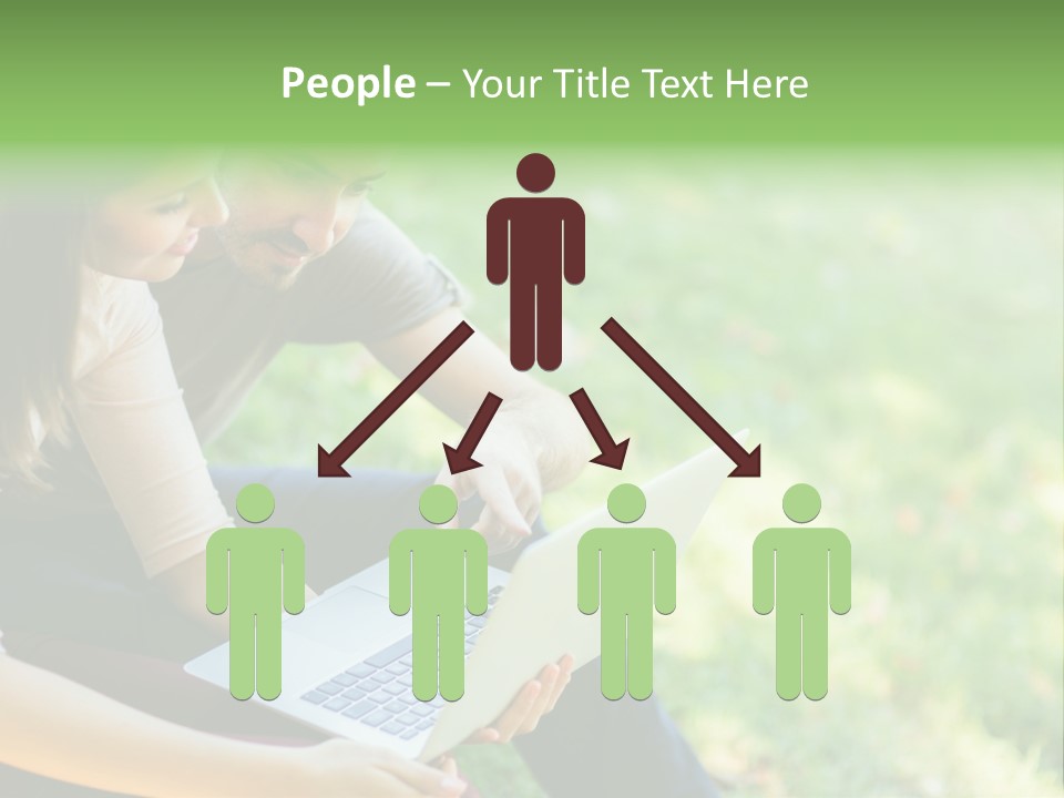 Caucasian Young Outdoors PowerPoint Template