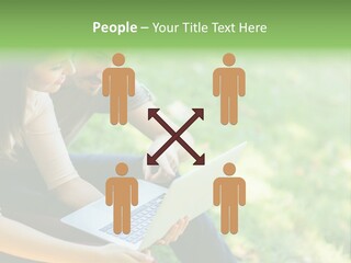 Caucasian Young Outdoors PowerPoint Template