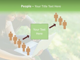 Caucasian Young Outdoors PowerPoint Template