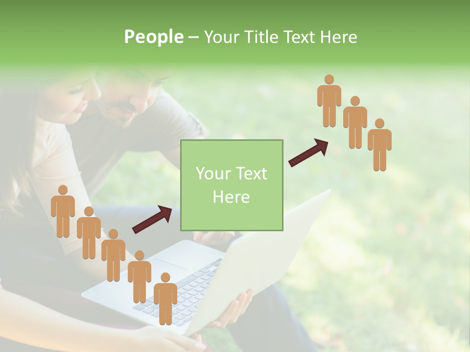Caucasian Young Outdoors PowerPoint Template