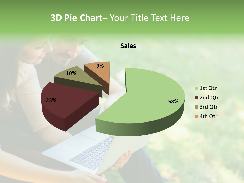 Caucasian Young Outdoors PowerPoint Template