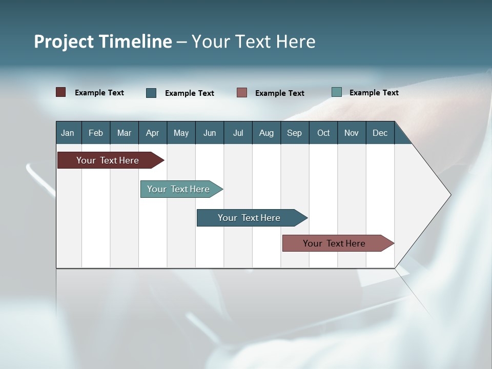 A Person Holding A Tablet With A Hand On It PowerPoint Template