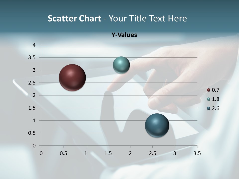 A Person Holding A Tablet With A Hand On It PowerPoint Template