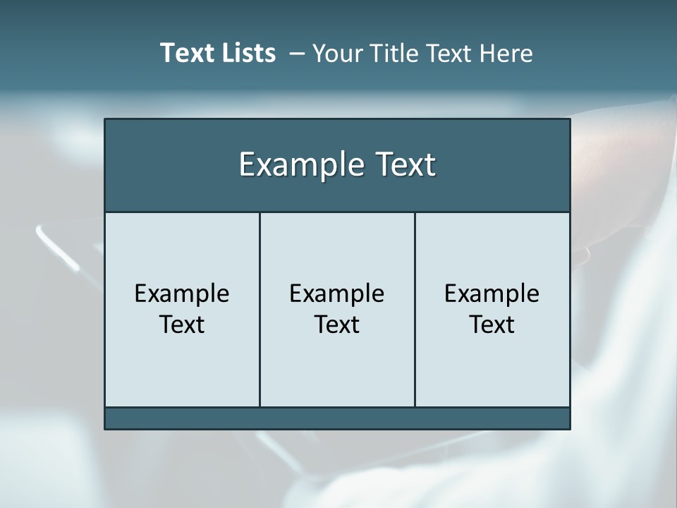 A Person Holding A Tablet With A Hand On It PowerPoint Template