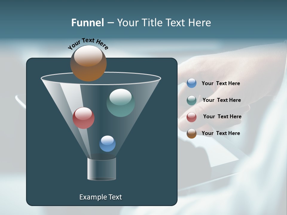 A Person Holding A Tablet With A Hand On It PowerPoint Template
