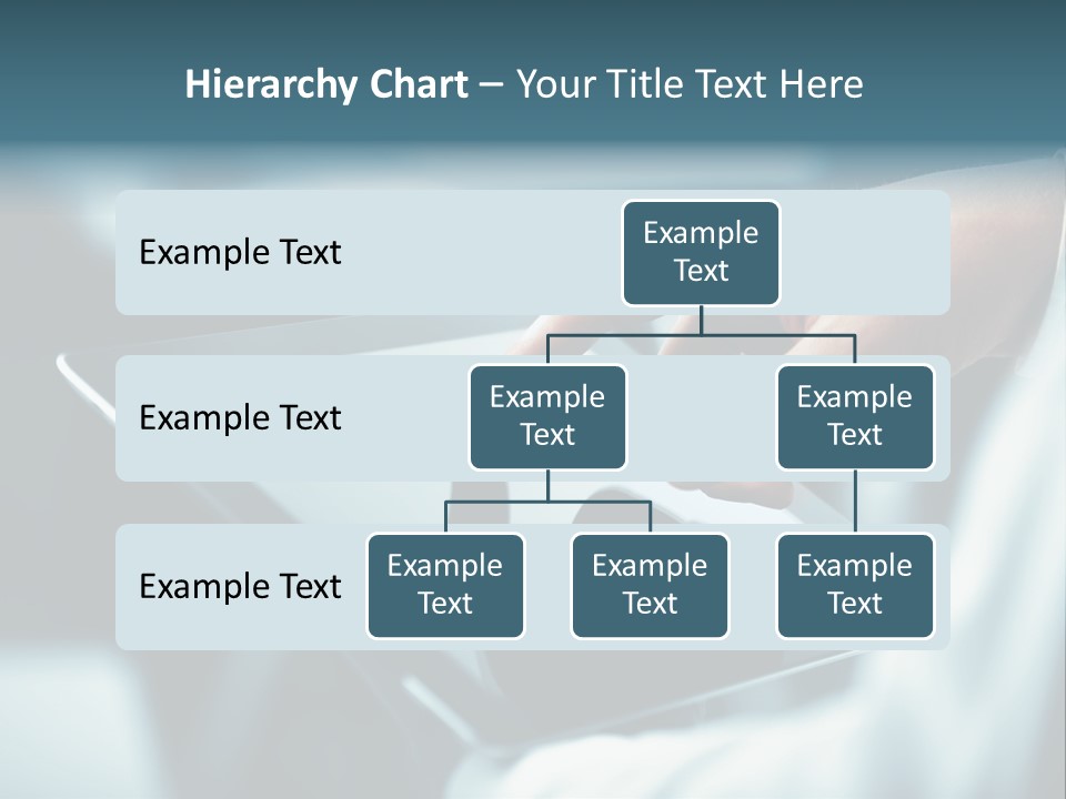 A Person Holding A Tablet With A Hand On It PowerPoint Template