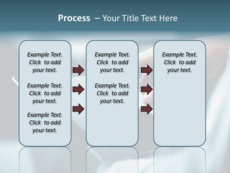 A Person Holding A Tablet With A Hand On It PowerPoint Template
