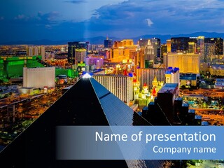 Strip Clouds Las Vegas PowerPoint Template