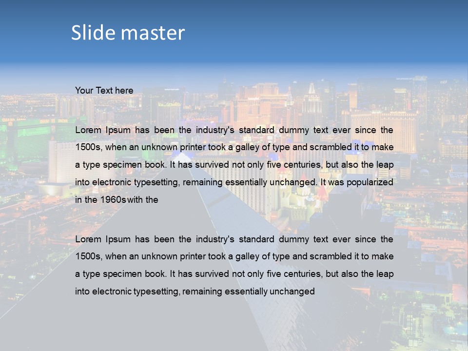 Strip Clouds Las Vegas PowerPoint Template