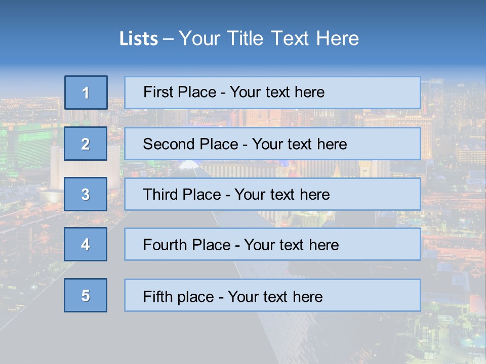 Strip Clouds Las Vegas PowerPoint Template