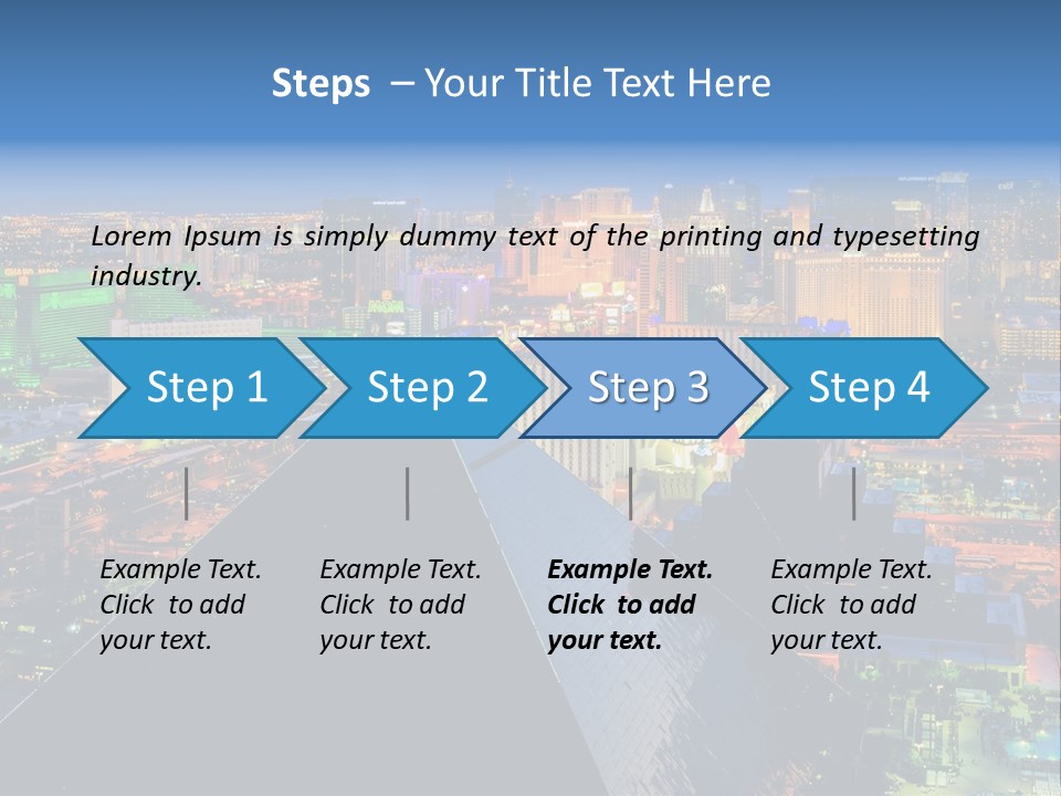Strip Clouds Las Vegas PowerPoint Template