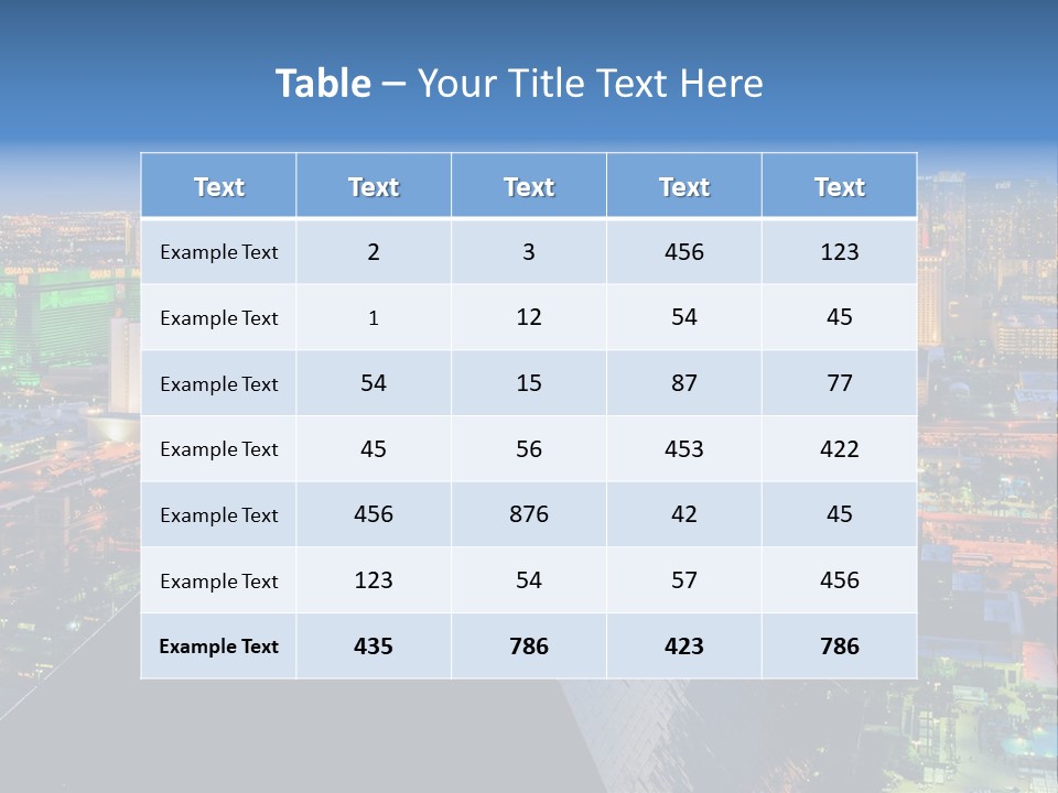 Strip Clouds Las Vegas PowerPoint Template