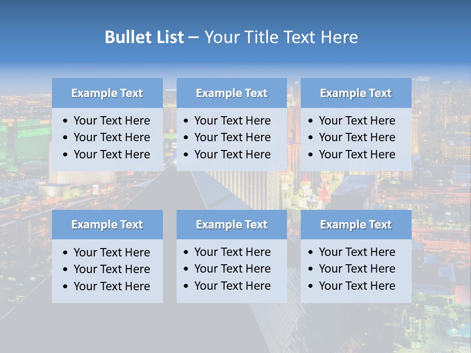 Strip Clouds Las Vegas PowerPoint Template