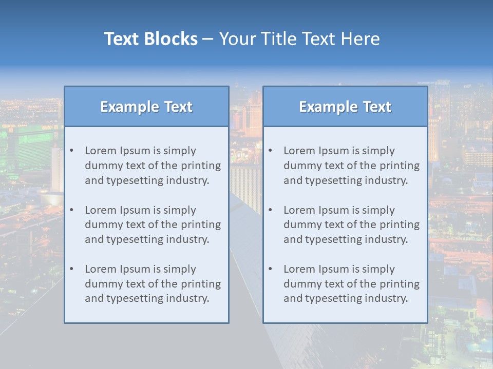 Strip Clouds Las Vegas PowerPoint Template