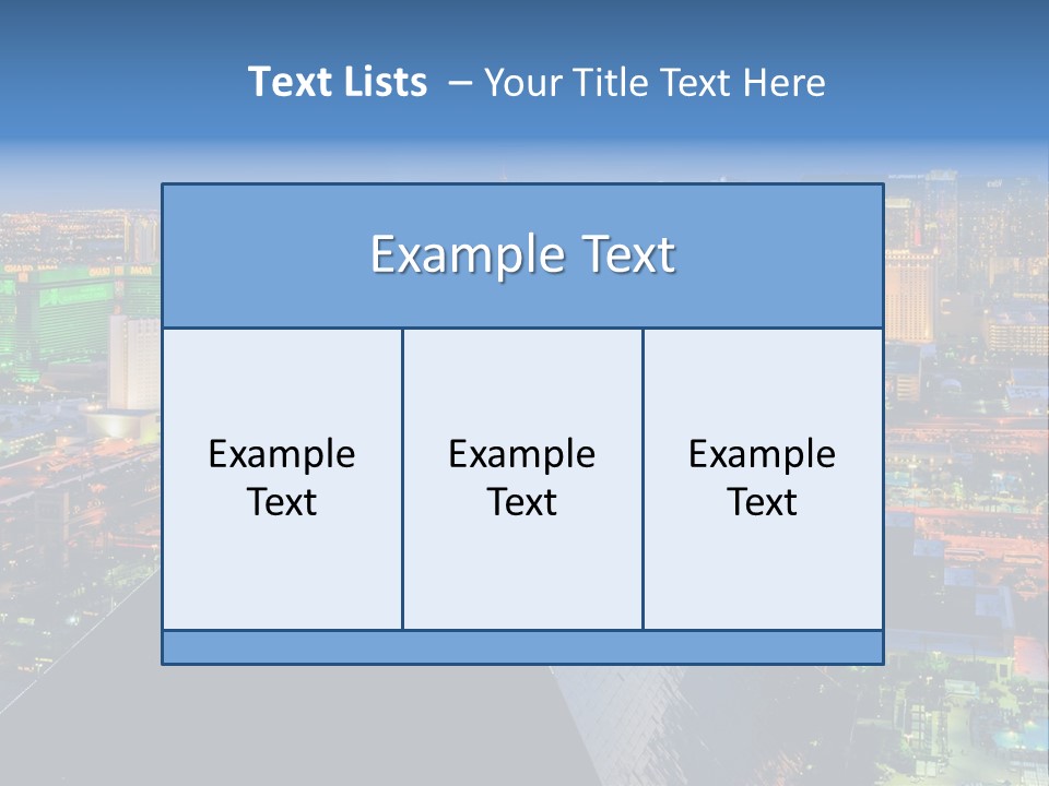 Strip Clouds Las Vegas PowerPoint Template
