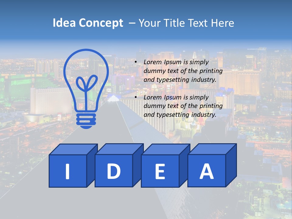 Strip Clouds Las Vegas PowerPoint Template