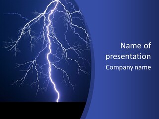 Electrical Thunderstorm Nature PowerPoint Template