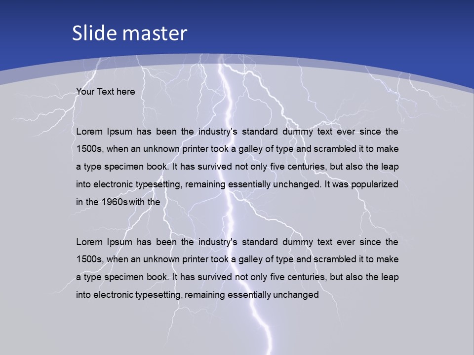 Electrical Thunderstorm Nature PowerPoint Template