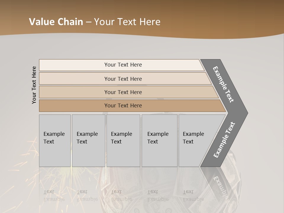 A Ball Of Money With A Sparkler On Top Of It PowerPoint Template