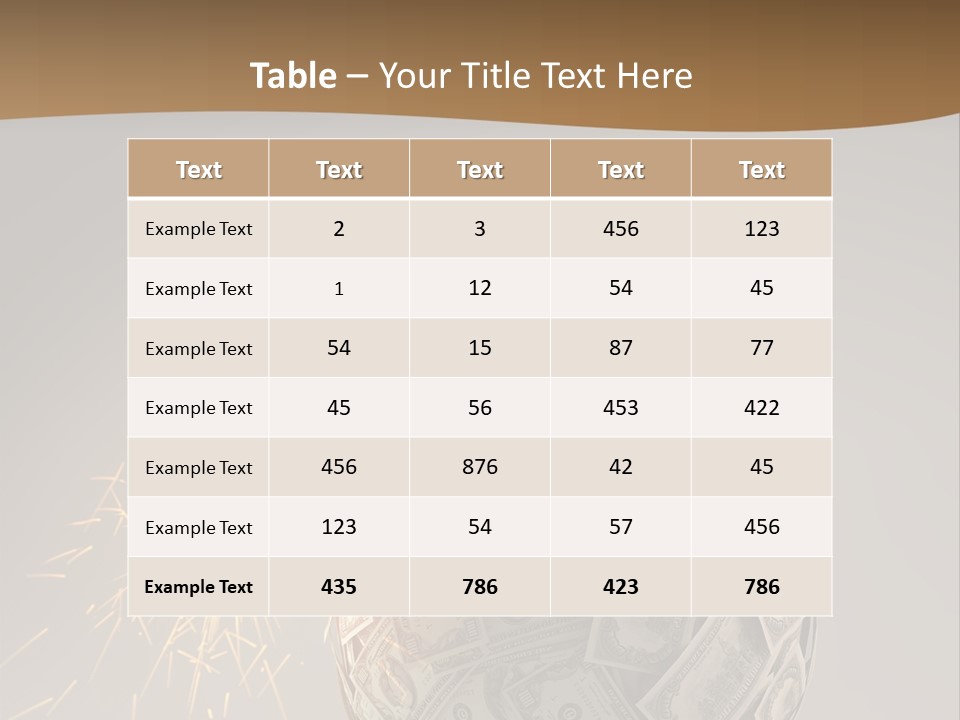 A Ball Of Money With A Sparkler On Top Of It PowerPoint Template