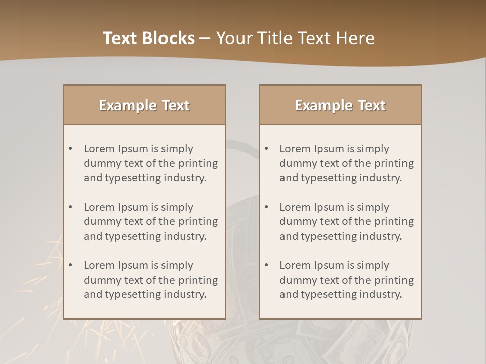A Ball Of Money With A Sparkler On Top Of It PowerPoint Template